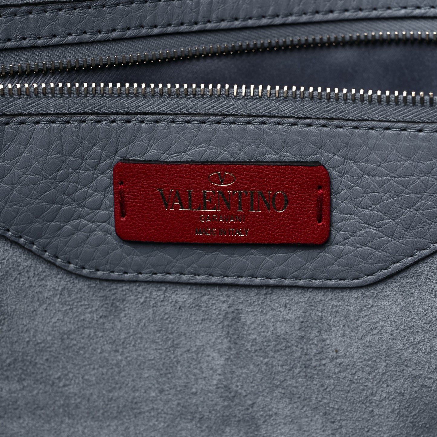 Grained Calfskin Rockstud Shoulder Tote Niagara