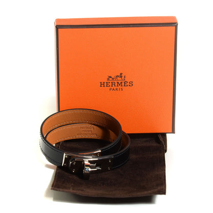 Hermes Box Kelly Double Tour Bracelet Medium Black 4 of 8