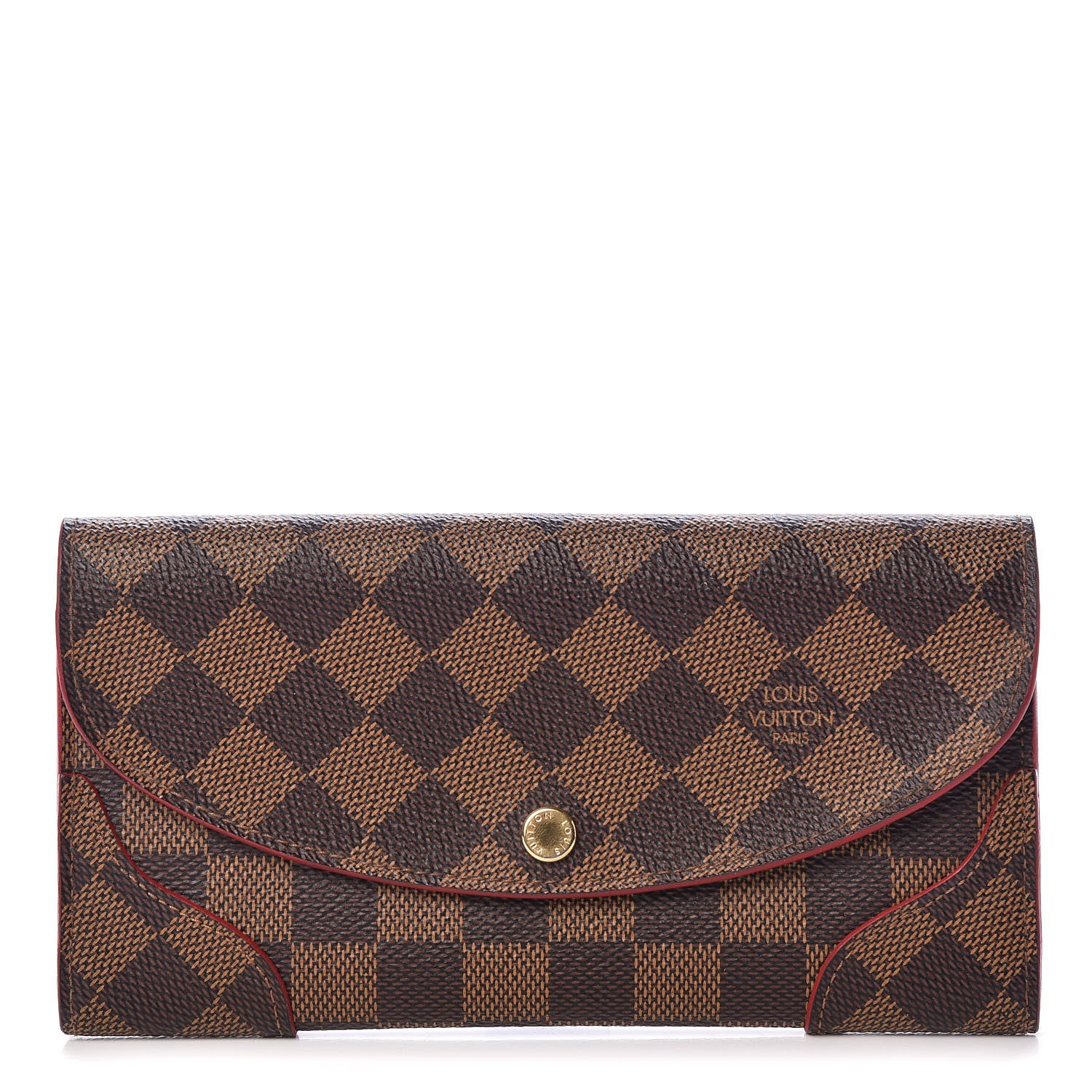 Louis Vuitton Damier Ebene Caissa Wallet Cherry 1 of 6