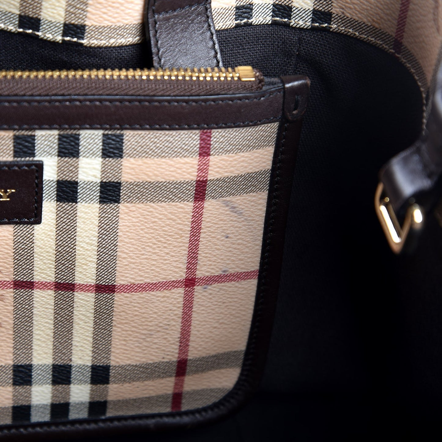Haymarket Check Small Canterbury Tote Chocolate