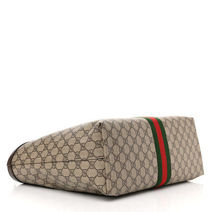 Gucci GG Supreme Monogram Medium Ophidia Shopping Tote Brown 4 of 10