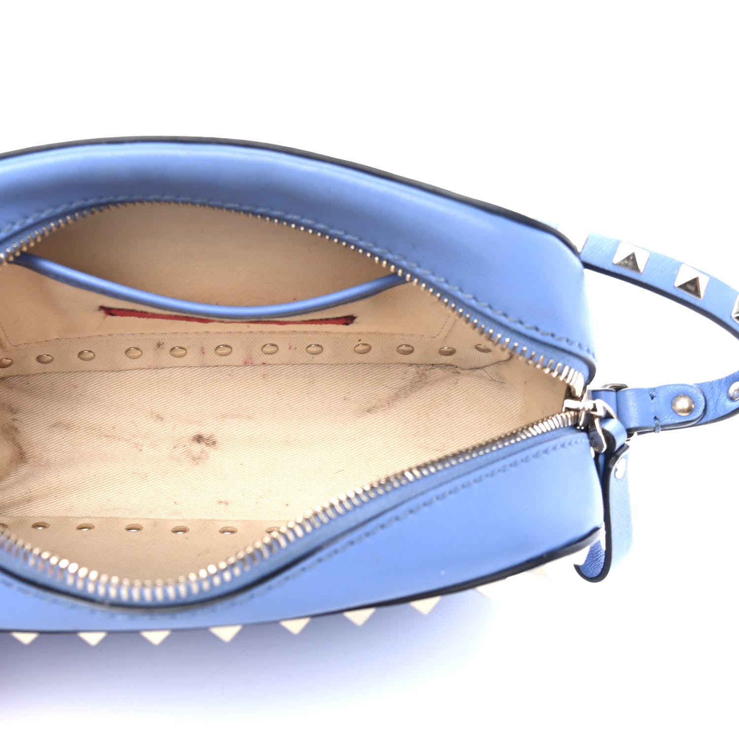 Valentino Garavani Calfskin Rockstud Camera Crossbody Bag Light Blue 4 of 4