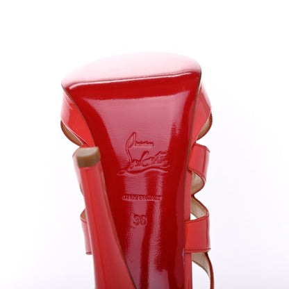 Christian Louboutin Patent Fernando 120 Sandals 36 Corail 6 of 12