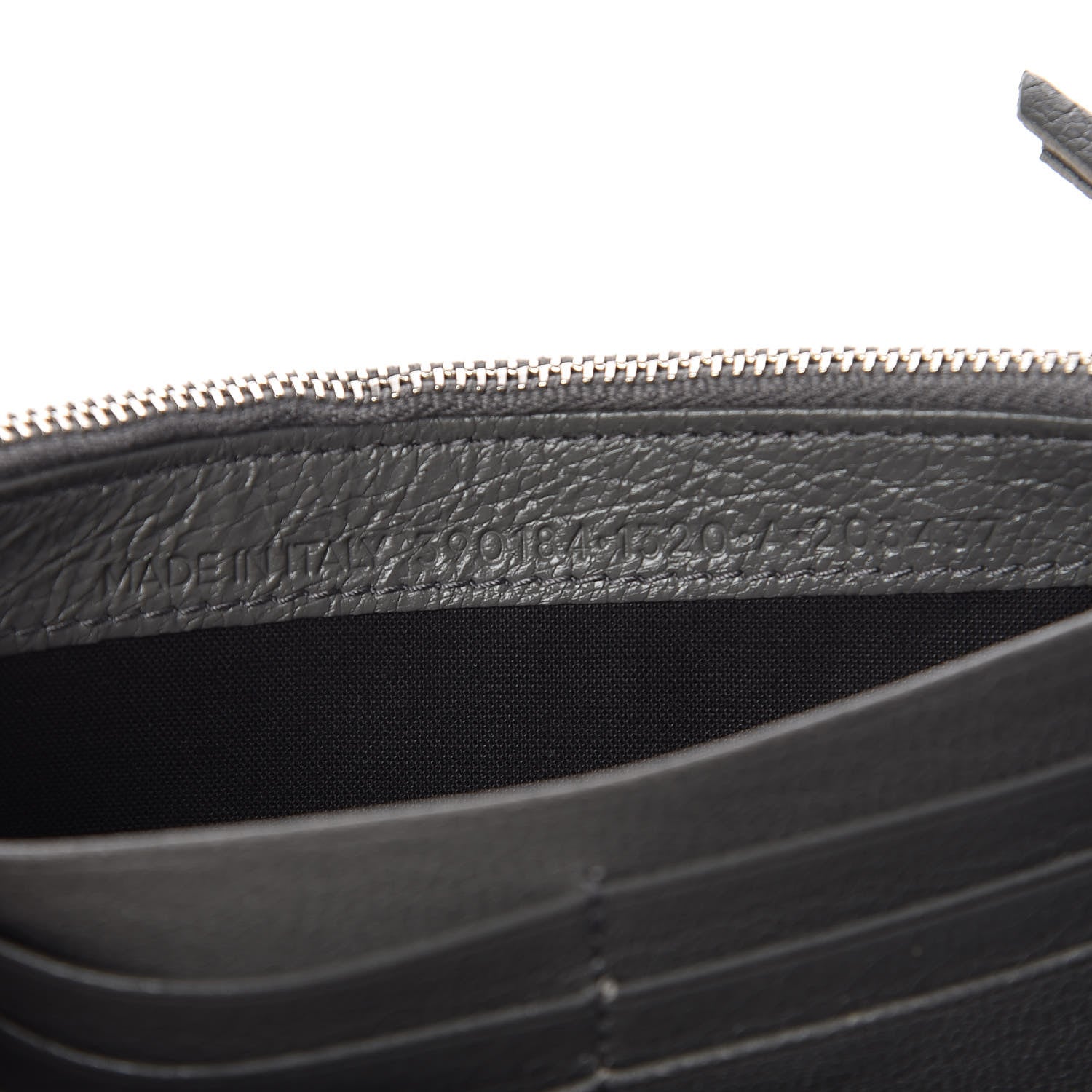 Balenciaga Chevre Silver Metallic Edge Hardware Money Wallet Gris Acier 7 of 8