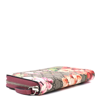 Gucci GG Supreme Monogram Blooms Zip Around Wallet Beige Multicolor Dry Rose 4 of 11