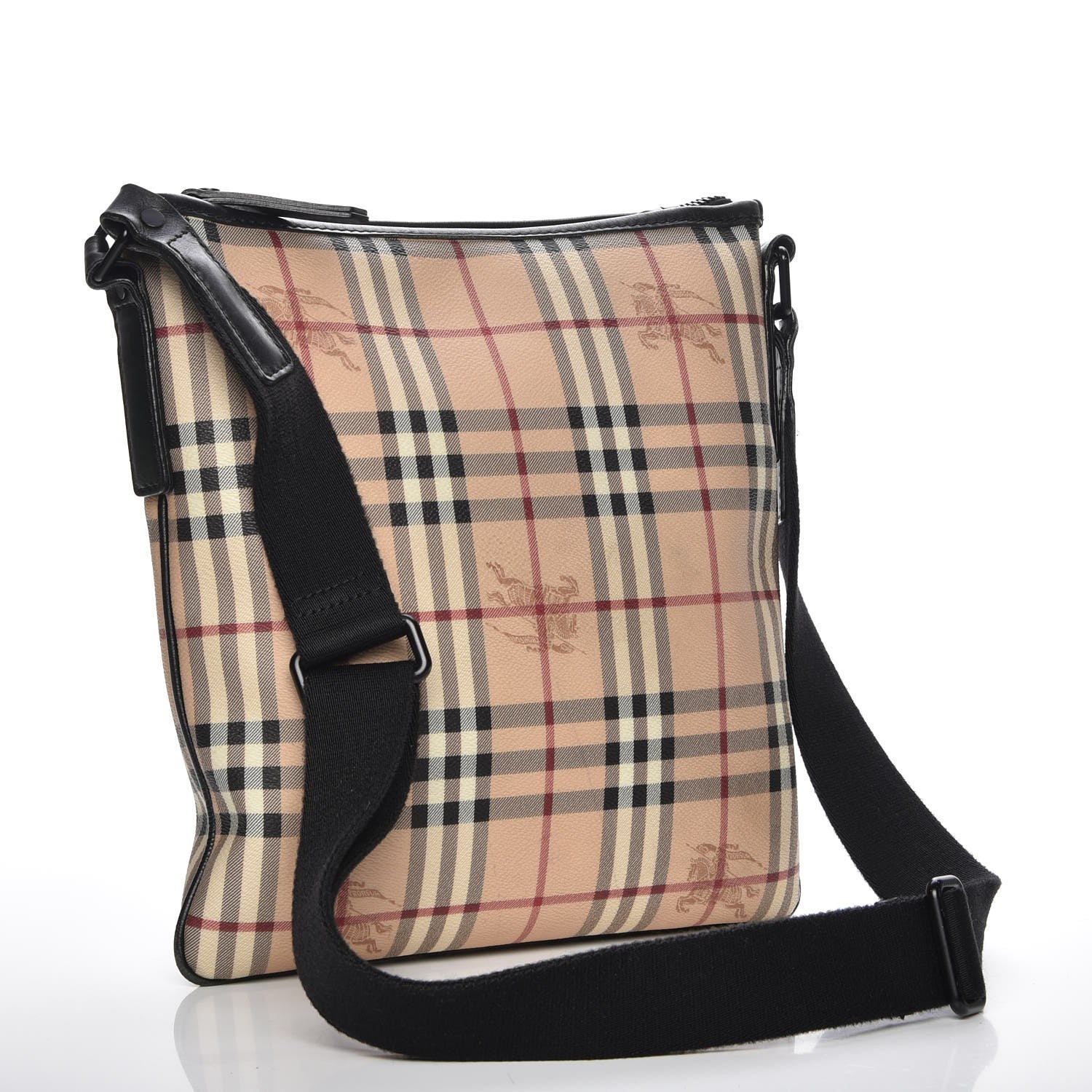 Burberry Haymarket Check Crossbody Bag Black 3 of 8