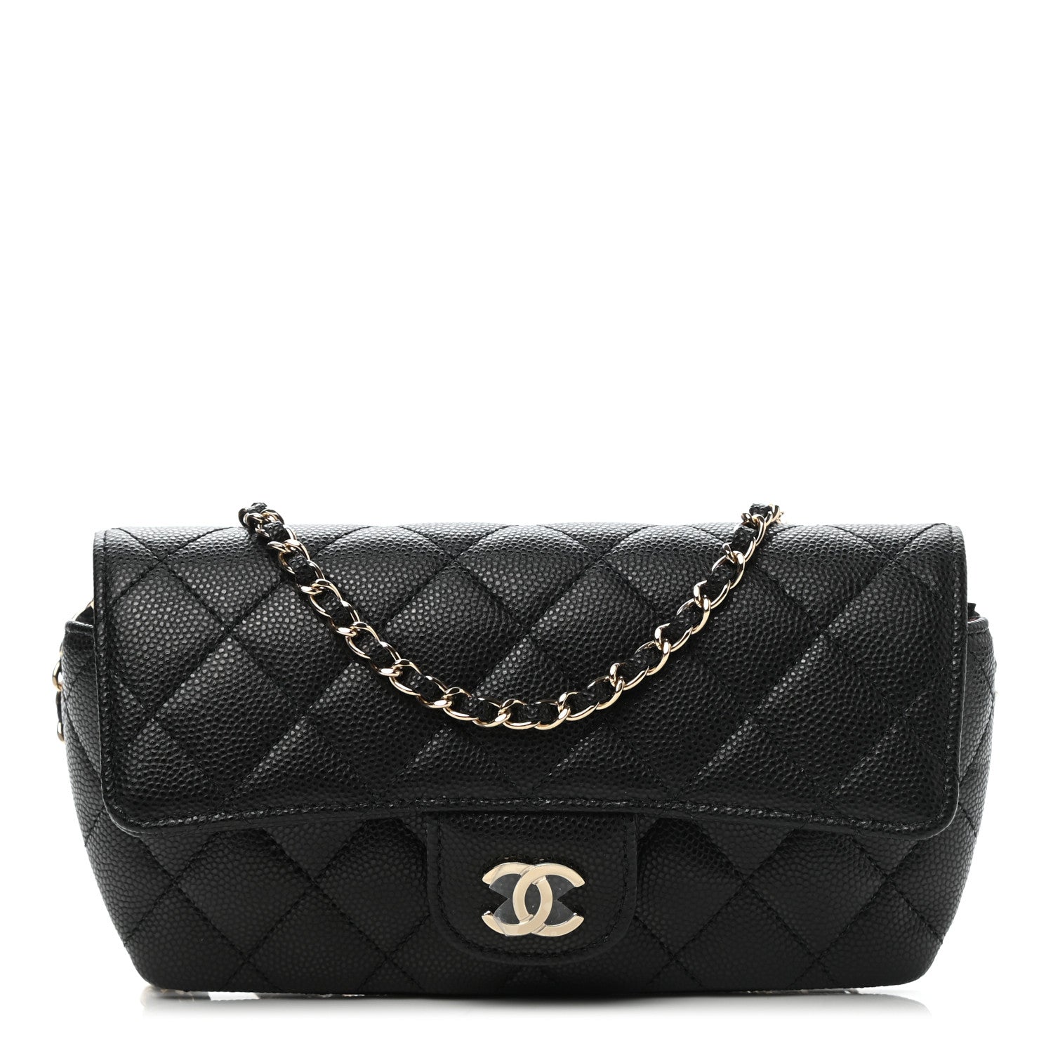 Chanel Caviar Quilted Glasses Case With Chain Black 1 of 11