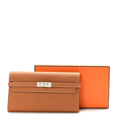 Hermes Epsom Kelly Longue Wallet Gold 10 of 10