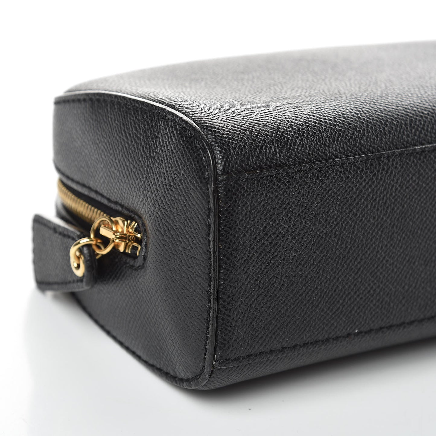 Grained Calfskin Toiletry Case Black