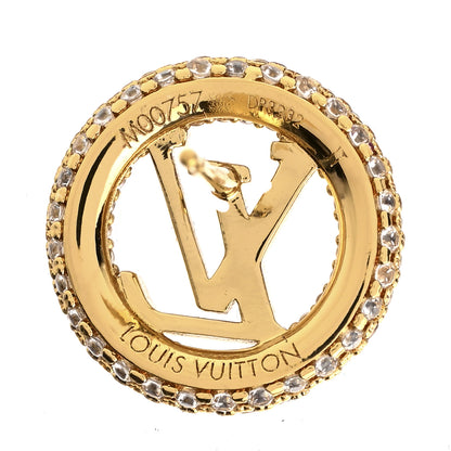 Louis Vuitton Crystal Louise By Night Earrings Gold 4 of 4