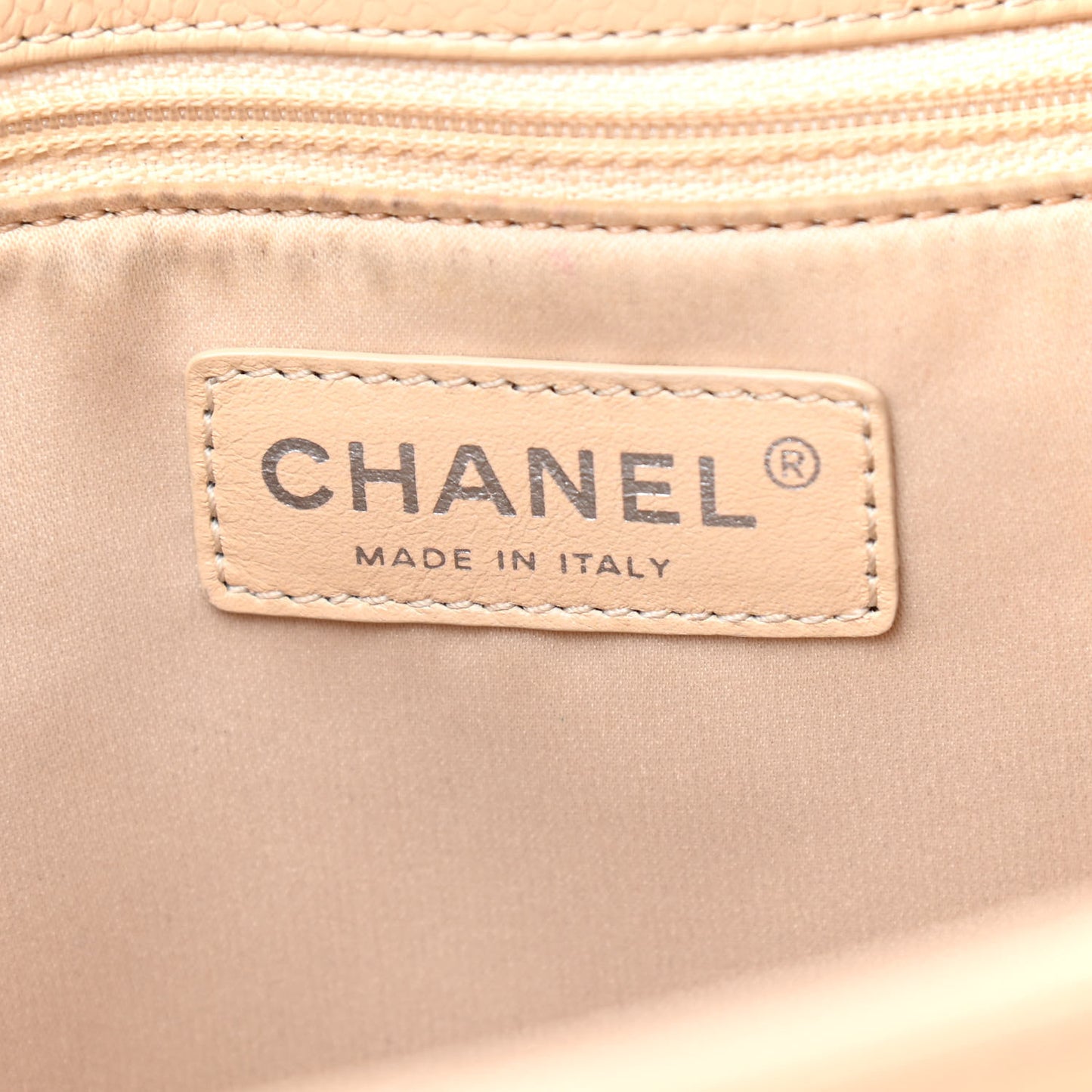 Caviar Quilted Grand Shopping Tote GST Beige Clair