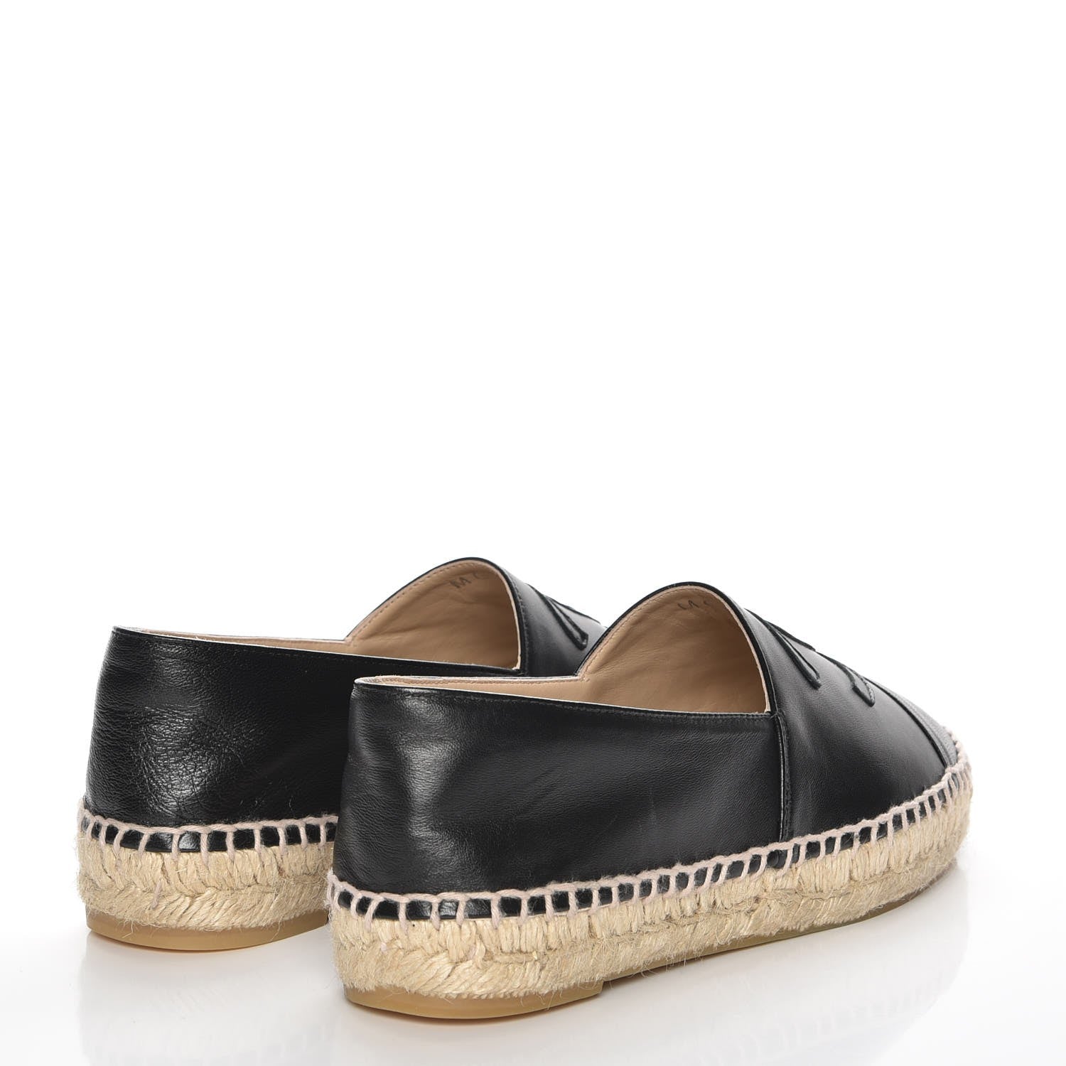 Chanel Lambskin CC Espadrilles 37 Black 4 of 11
