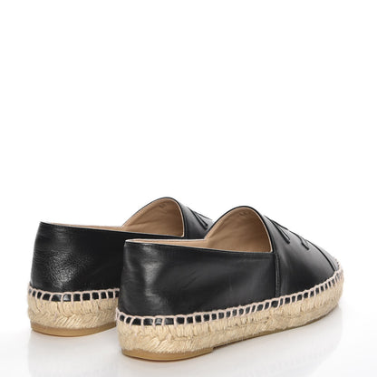 Chanel Lambskin CC Espadrilles 37 Black 4 of 11