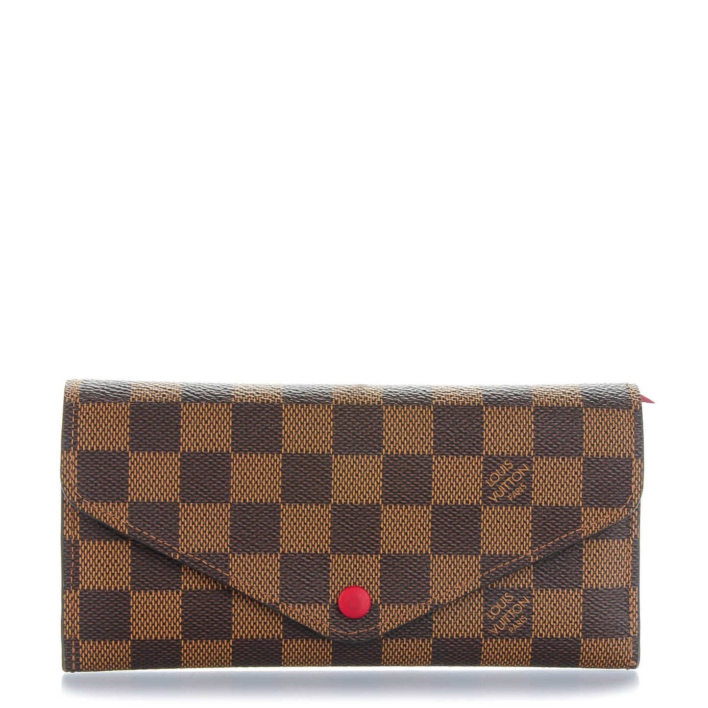 Damier Ebene Josephine Wallet Red