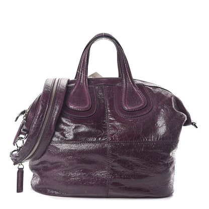Givenchy Crackled Calfskin Medium Nightingale Aubergine 1 of 9