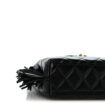 Chanel Lambskin Fringe Nano Kelly Shopper Black 9 of 11