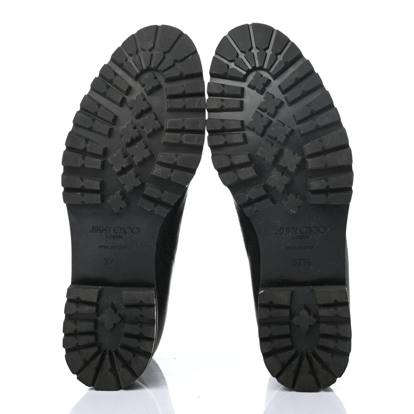 Calfskin Crystal Piper Combat Boots 37.5 Black