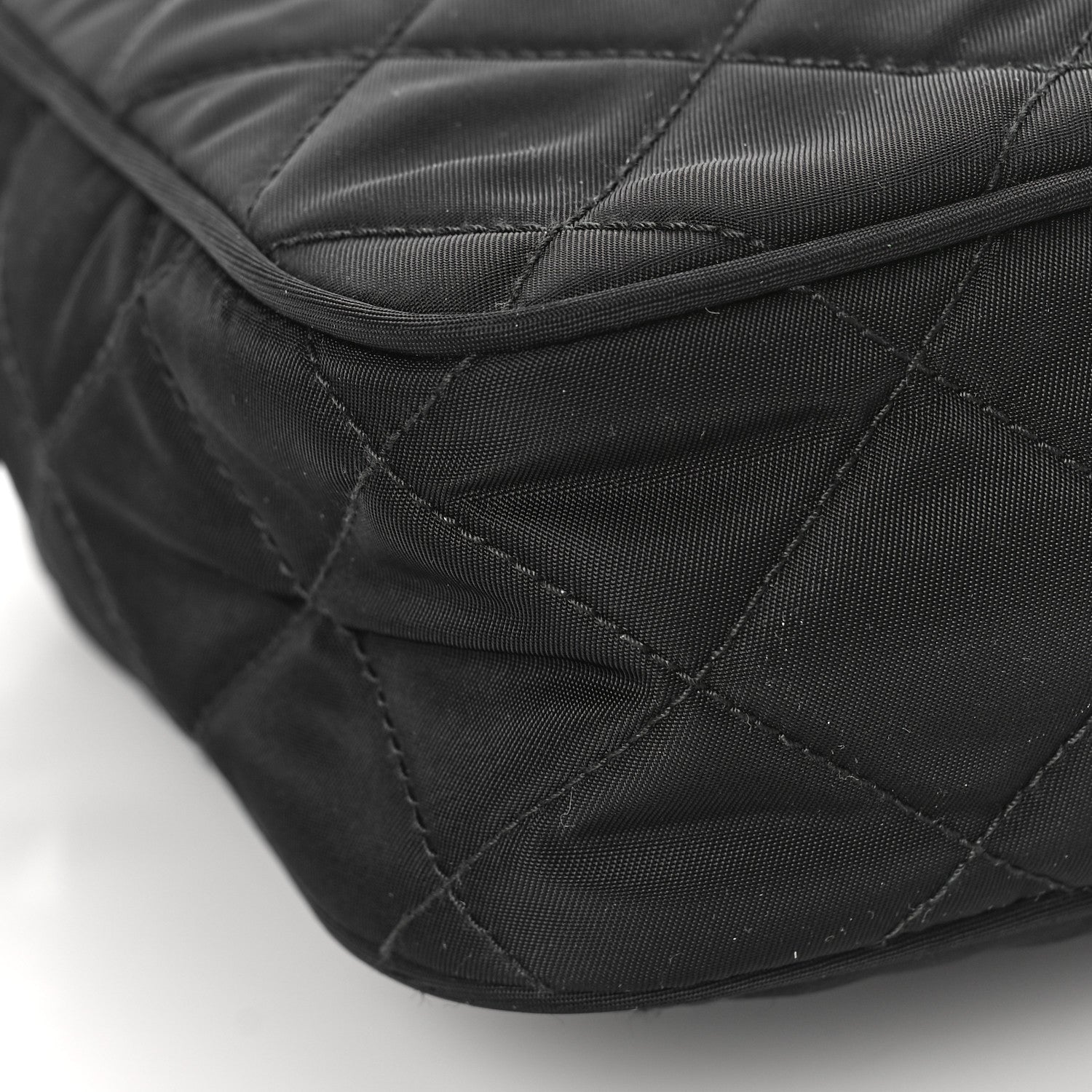 Prada Nylon Tessuto Impuntu Quilted Bandoliera Crossbody Bag Black 7 of 8