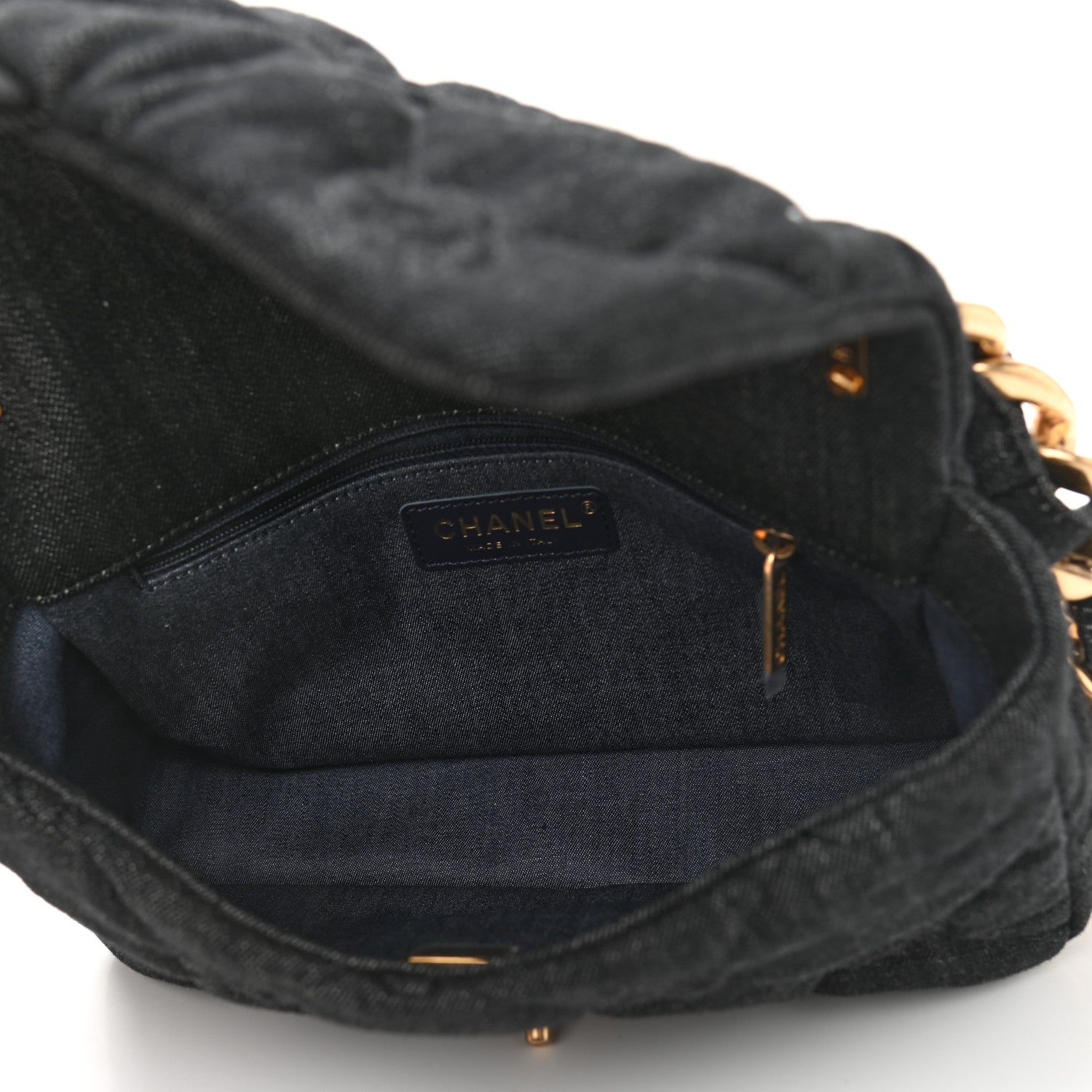 Chanel Denim Quilted Medium Funky Town Flap Black 7 of 11