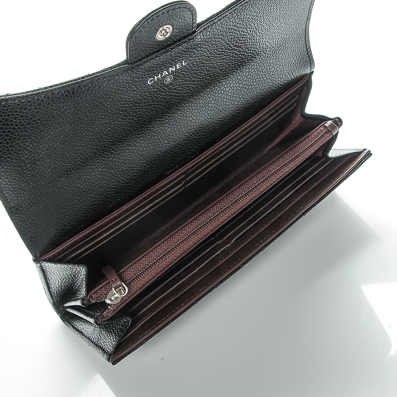 Chanel Caviar Quilted Large Gusset Flap Wallet Black 5 of 8