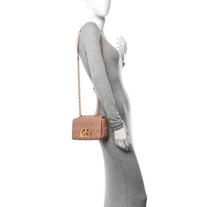 Christian Dior Calfskin Cannage Small Caro Bag Rose De Vents 2 of 11
