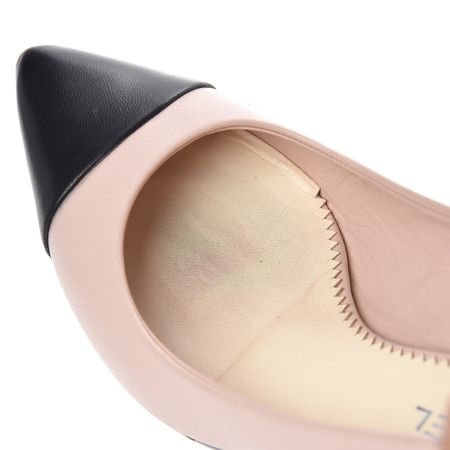 Lambskin Cap Toe CC Pumps 36 Pink Black