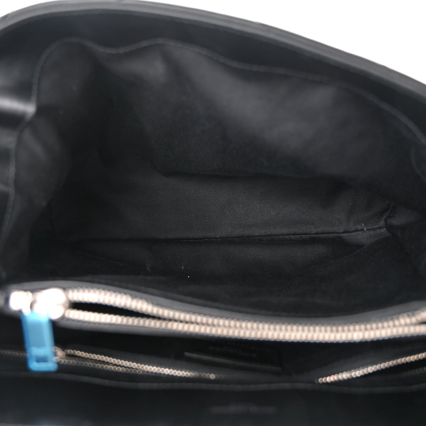 Calfskin Y Quilted Monogram Medium Loulou Chain Satchel Black