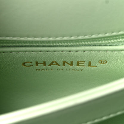 Chanel Lambskin Quilted Small Trendy CC Flap Dual Handle Bag Light Green 5 of 9