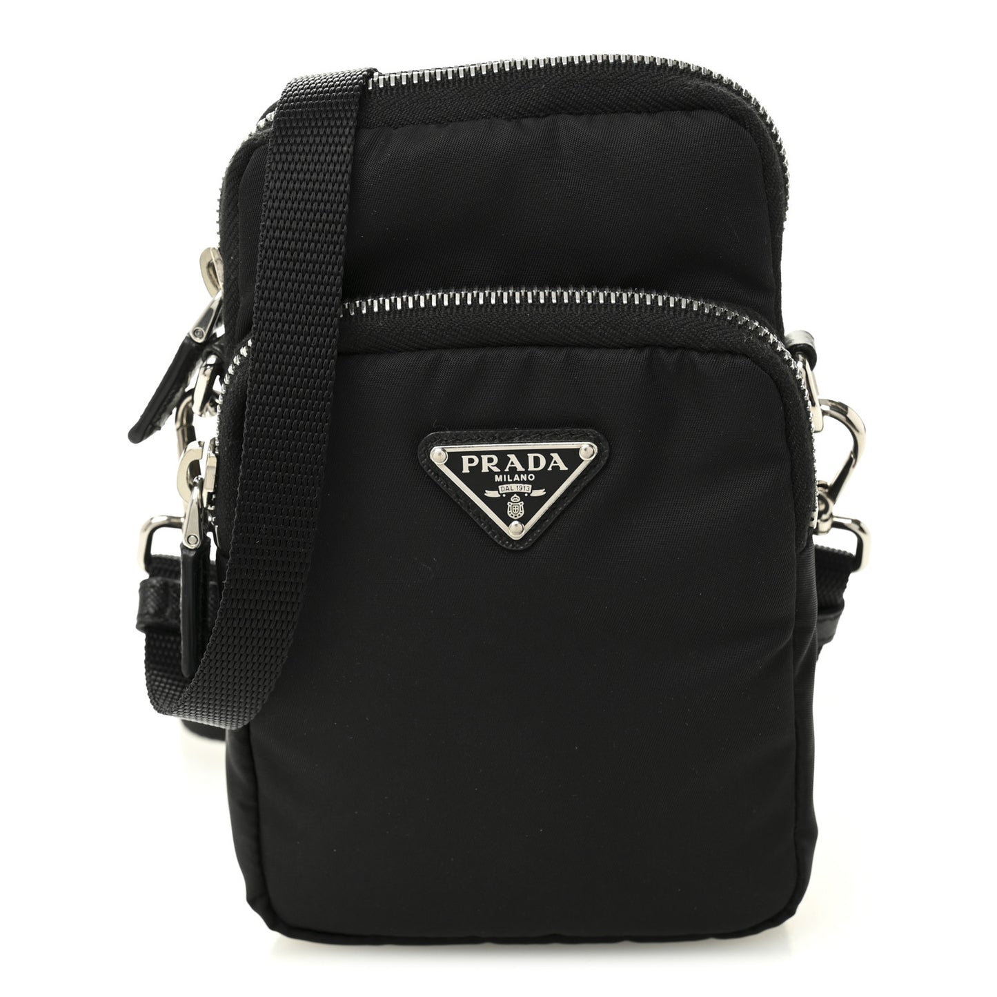Tessuto Nylon Saffiano Mens Smartphone Case Black