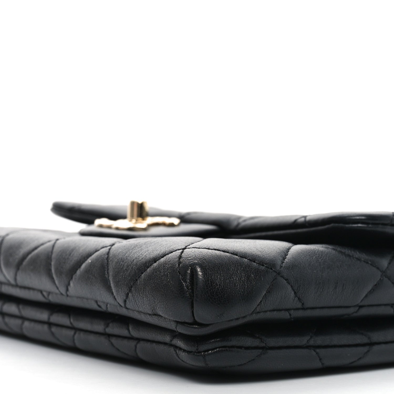Chanel Lambskin Quilted CC Pocket Clutch With Chain Black 9 of 10