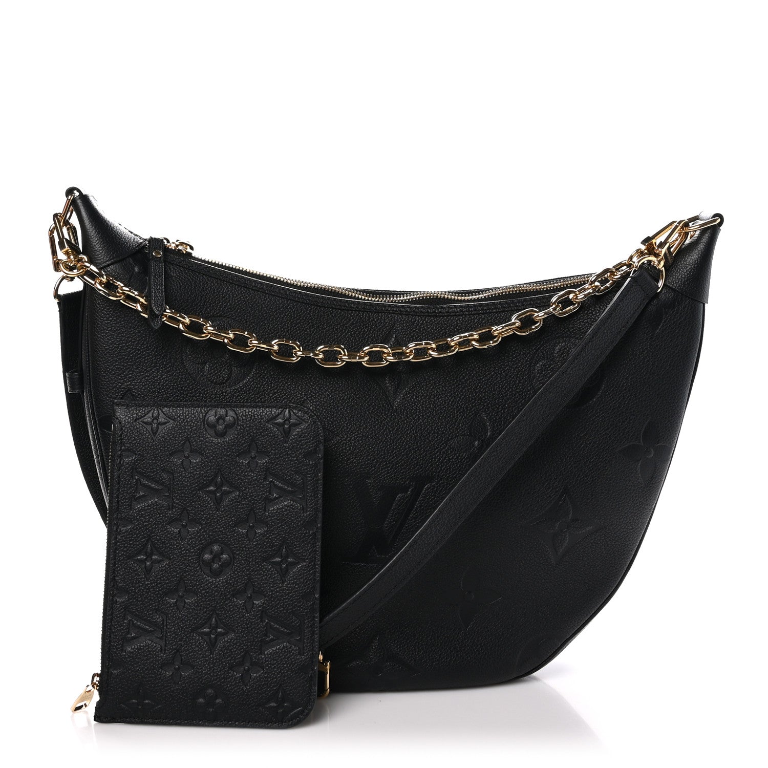 Louis Vuitton Empreinte Monogram Giant Loop Hobo Black 3 of 11
