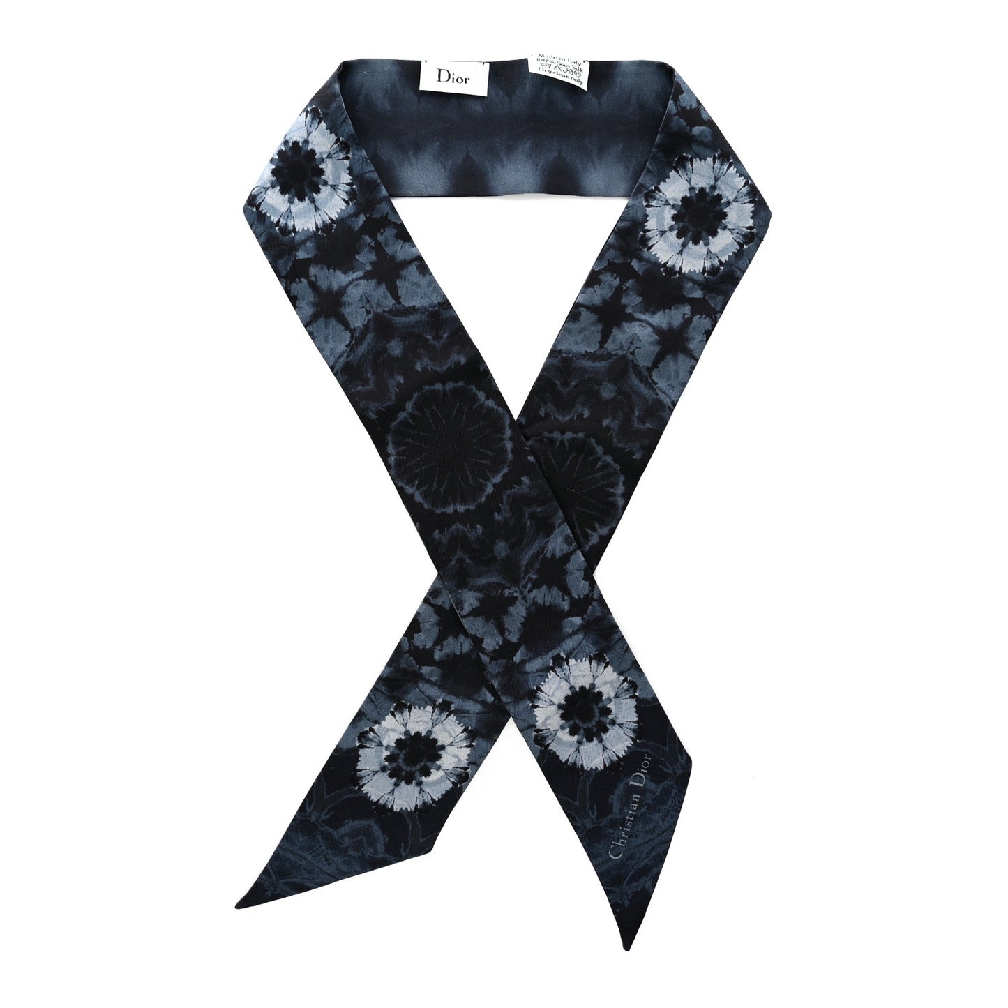 Silk Kaleidioroscopic Mitzah Scarf Blue