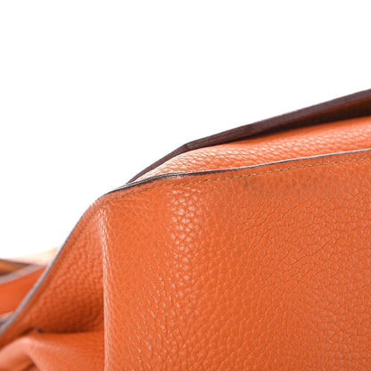 Hermes Taurillon Clemence Eclat Jypsiere 34 Orange Moutarde 8 of 11
