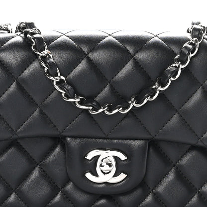 Chanel Lambskin Quilted Mini Rectangular Flap Black 8 of 11