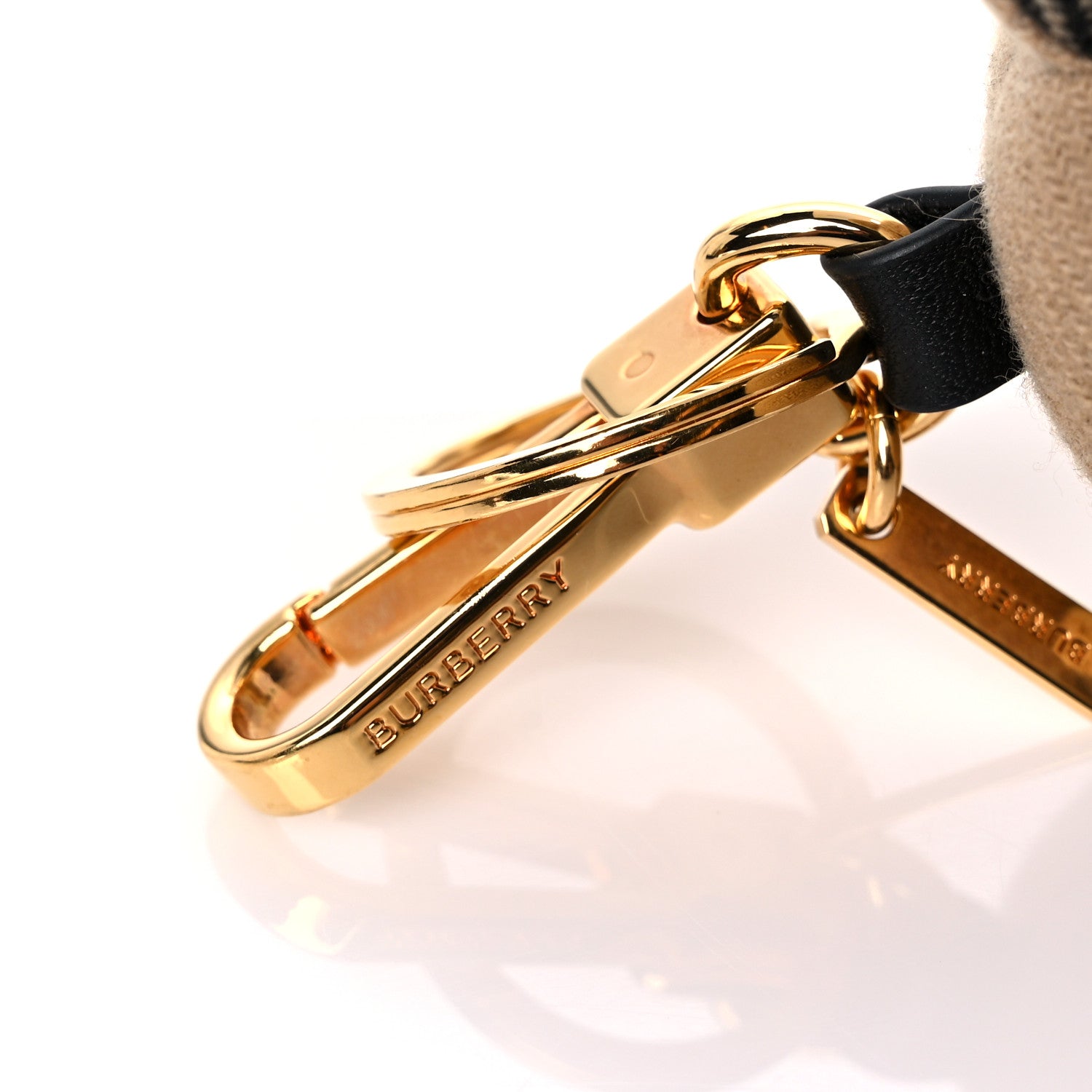 Burberry Thomas Metallic Trench Teddy Bear Keychain Charm Tan 3 of 4