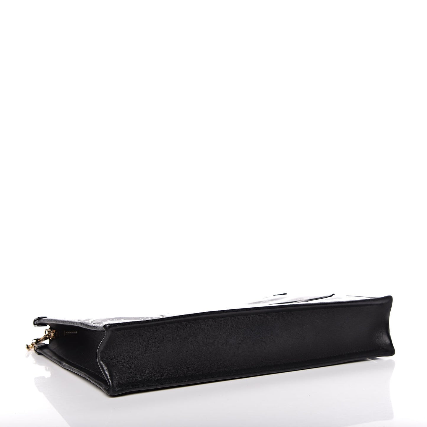 Tweed PVC Lambskin Large Pouch Black