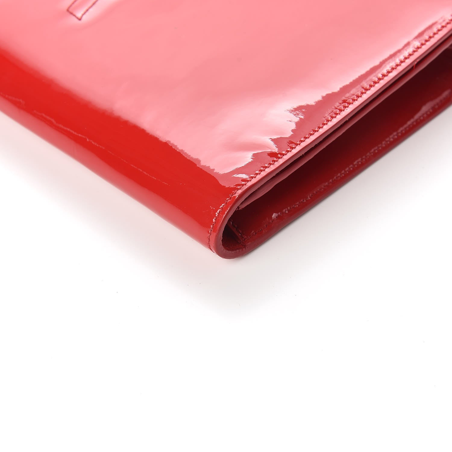 Saint Laurent Patent Monogram Large Belle De Jour Clutch Red 11 of 11