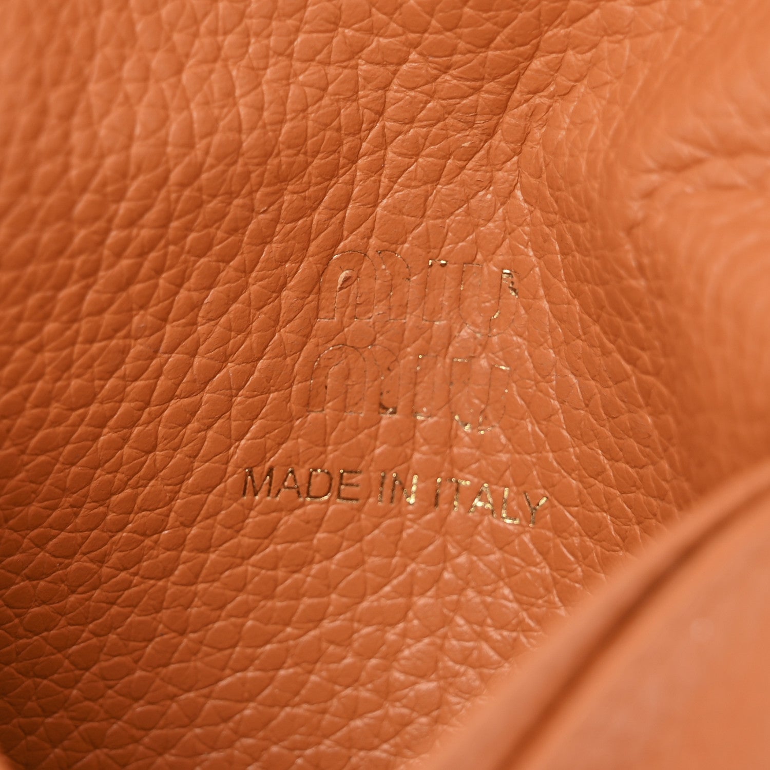 Miu Miu Vitello Phenix Card Holder Papaya 6 of 8