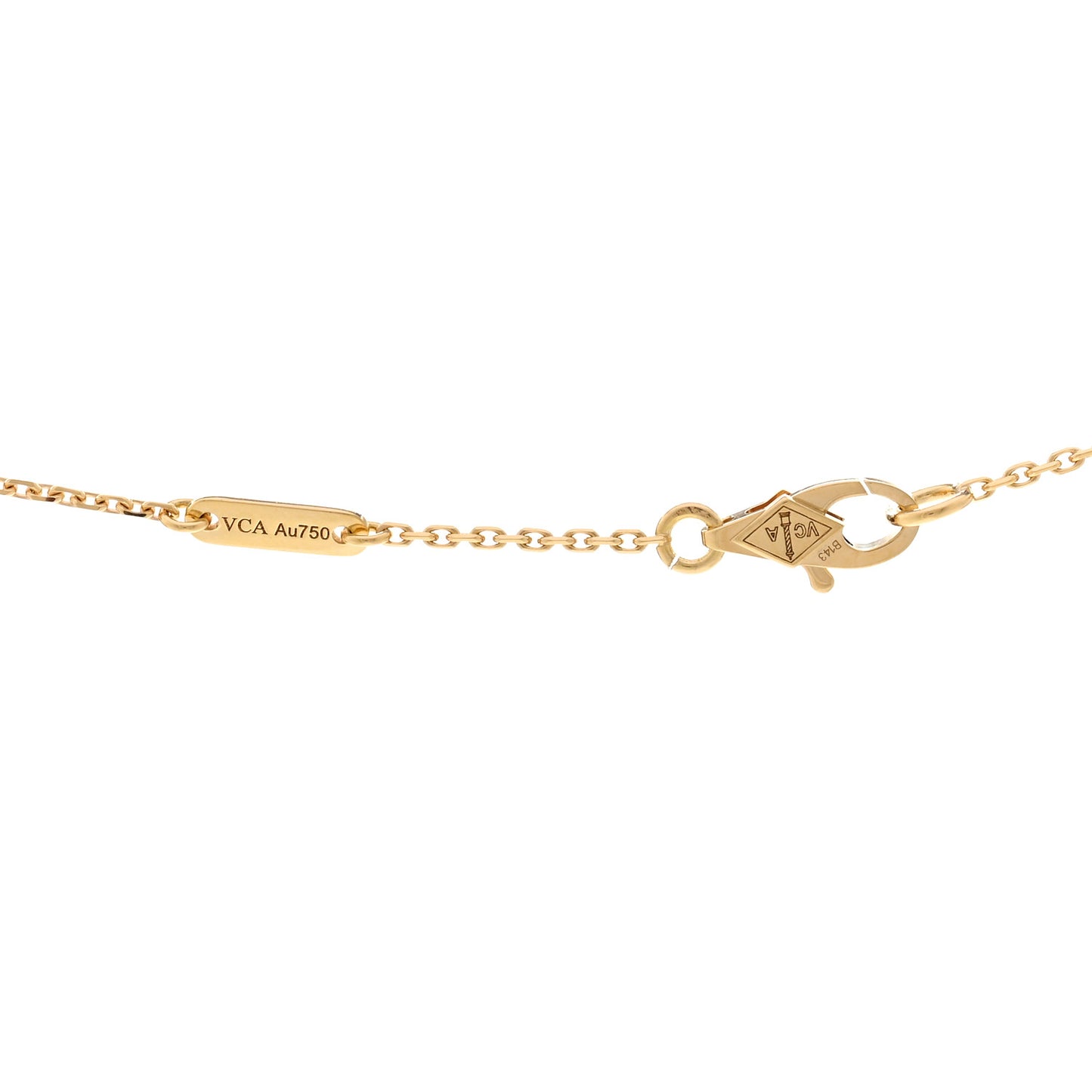 18K Yellow Gold Mother of Pearl Sweet Alhambra Pendant Necklace