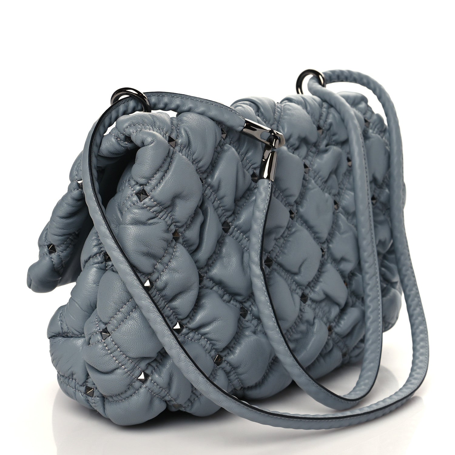 Valentino Garavani Nappa Medium Spikeme Shoulder Bag Nuage 3 of 9
