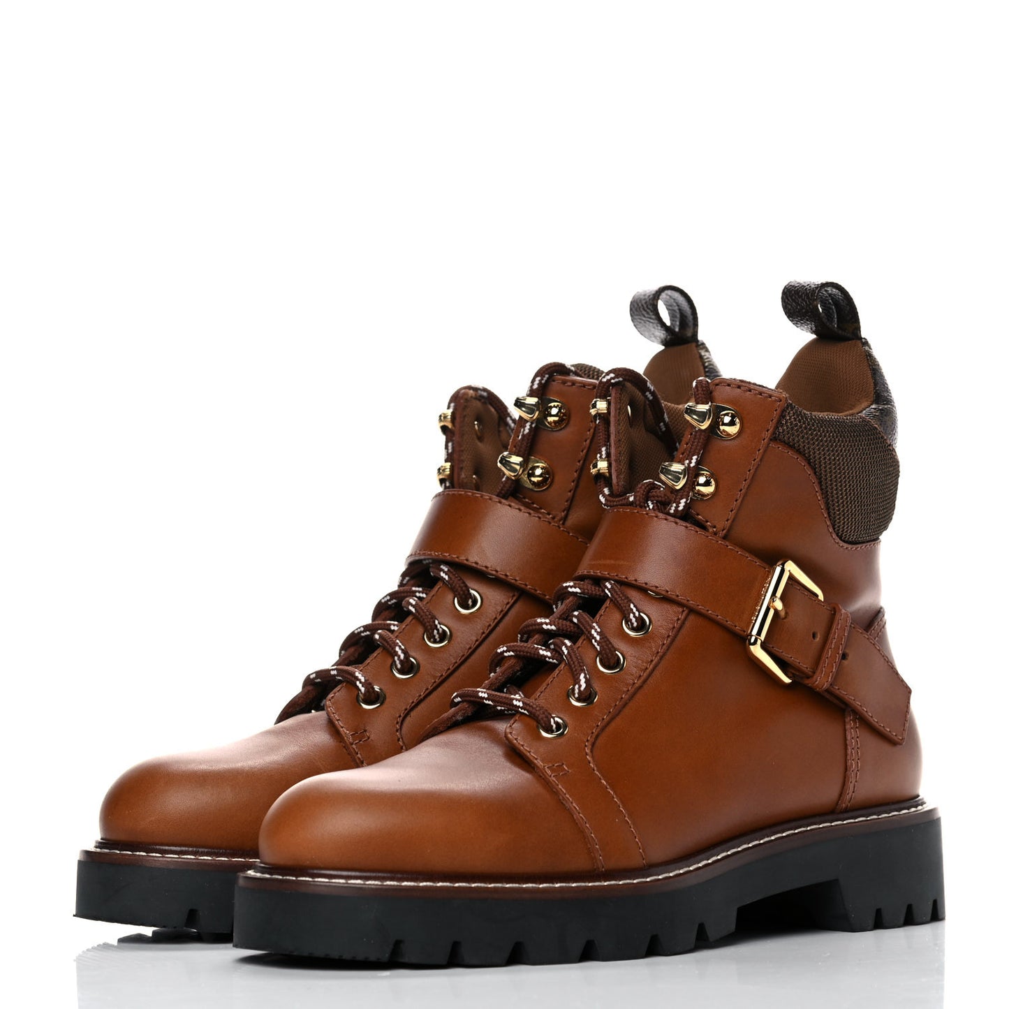 Calfskin Territory Ranger Combat Boots 36.5 Cognac