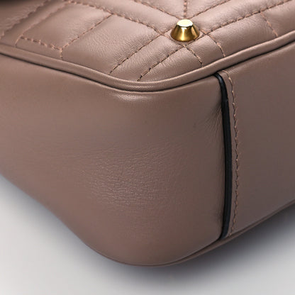 Gucci Calfskin Matelasse Studded Mini Pearly GG Marmont Shoulder Bag Porcelain Rose 9 of 10