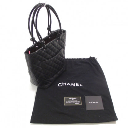 Chanel Calfskin Quilted Medium Cambon Tote Black White 3 of 11