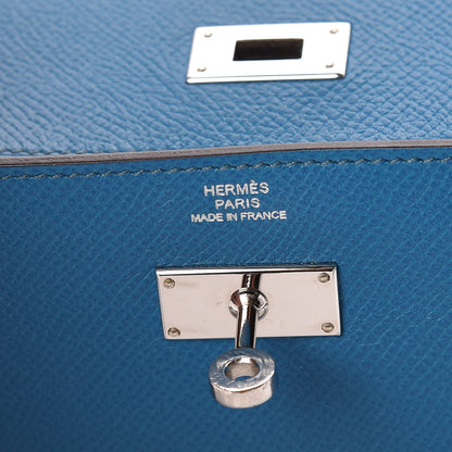 Hermes Epsom Kelly Longue Wallet Bleu Izmir 6 of 7