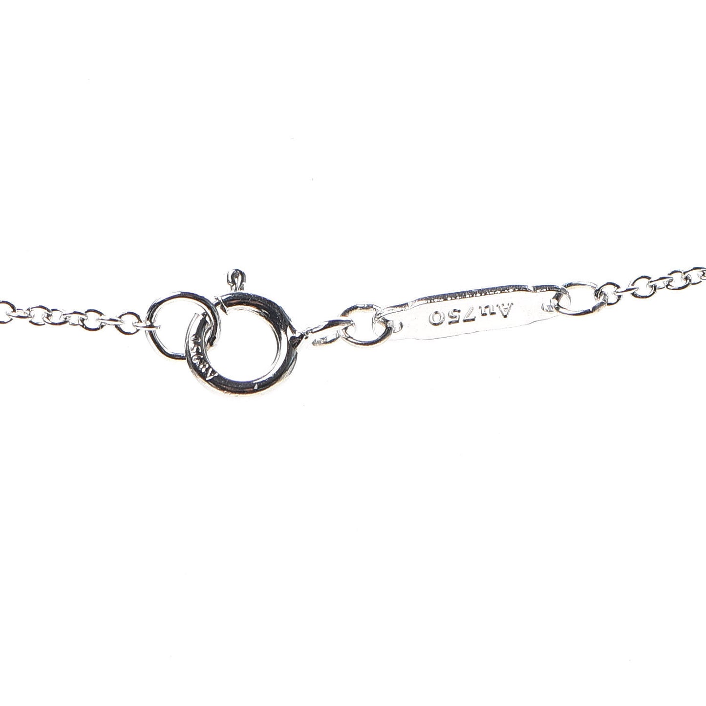 18K White Gold Diamond Small Ampersand Pendant Necklace