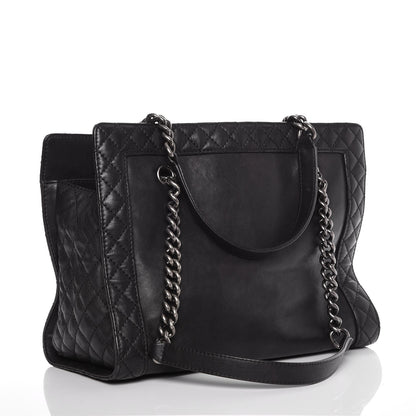 Chanel Calfskin Boy Reverso Shopping Tote Black 2 of 9