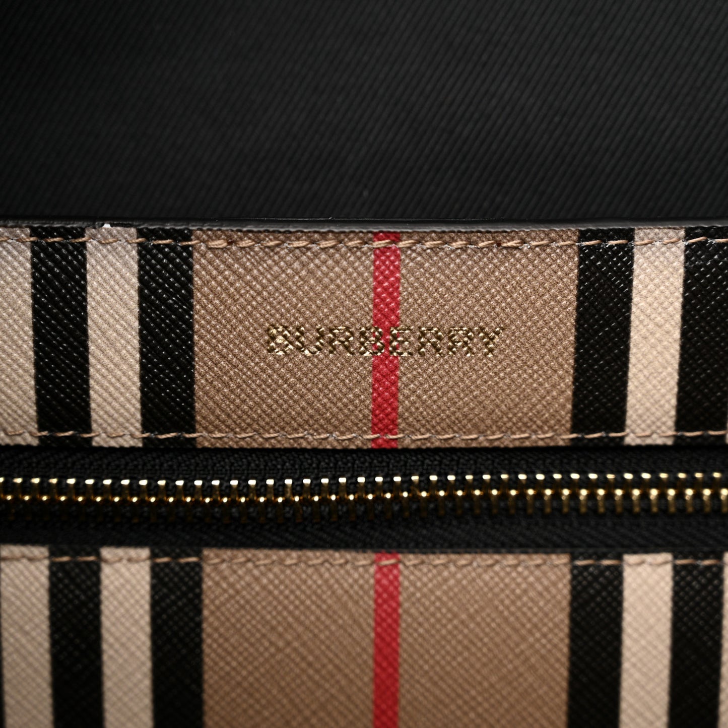 E-Canvas Stripe Book Tote Archive Beige