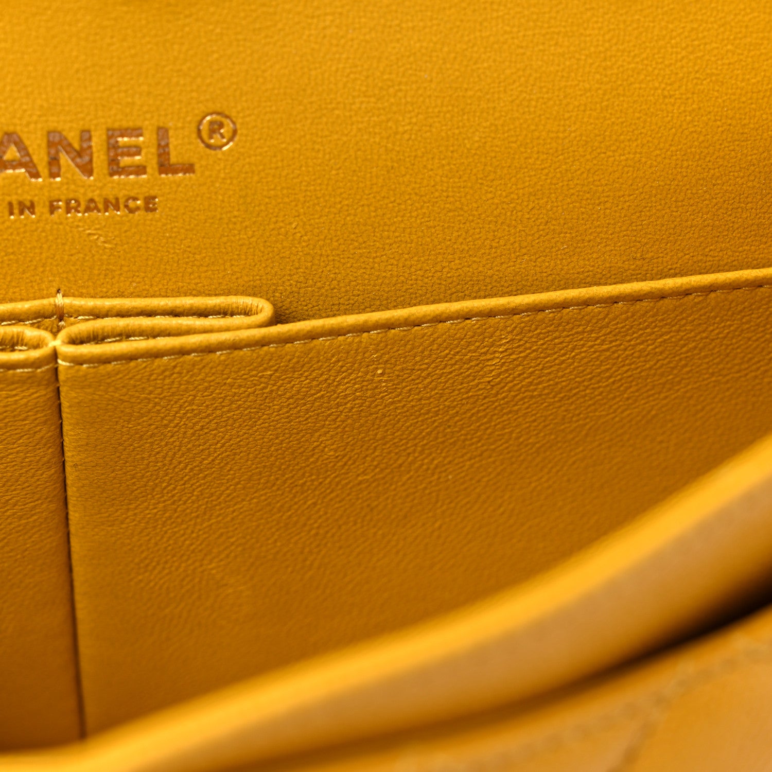 Chanel Caviar Quilted Small Double Flap Yellow 7 of 11