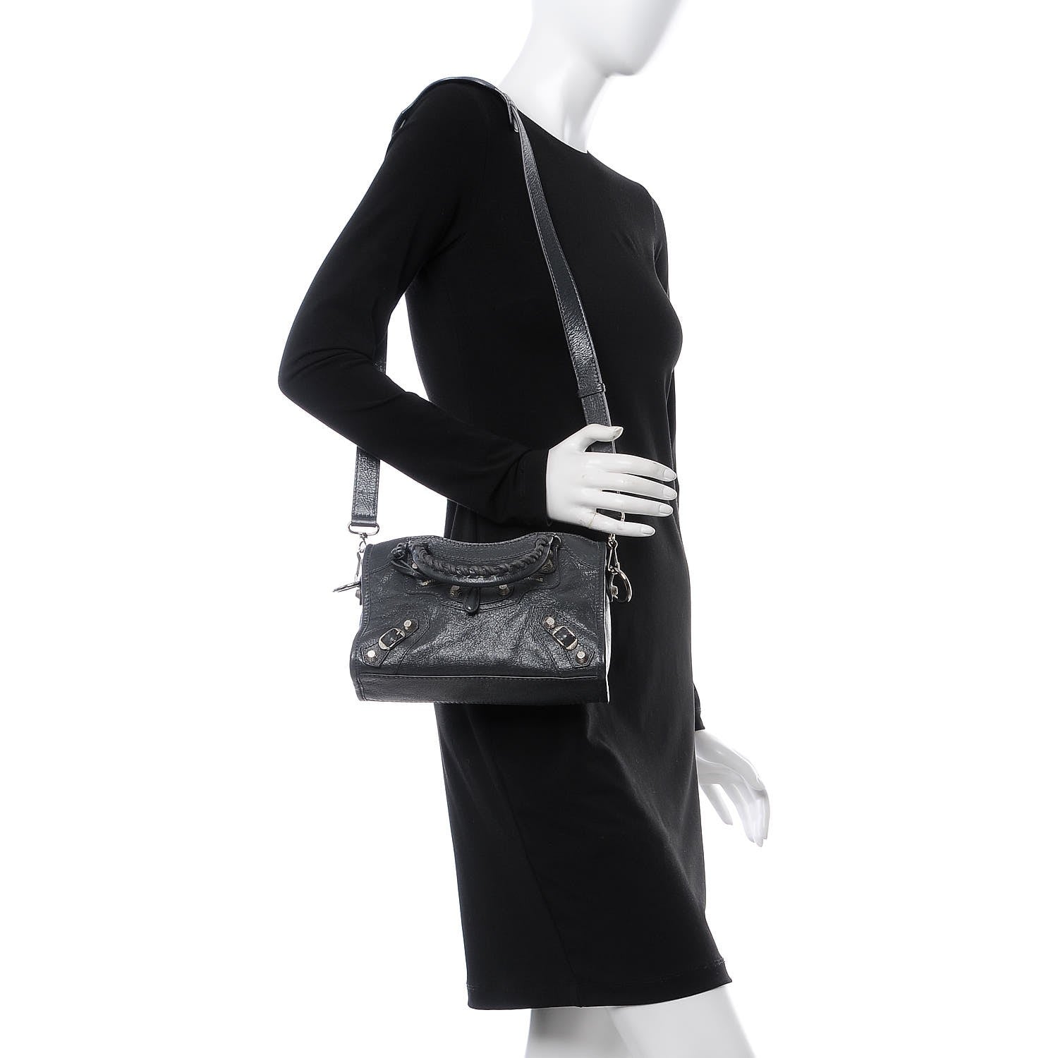 Balenciaga Agneau Giant 12 Silver Hardware Mini City Gris Fossile 2 of 8