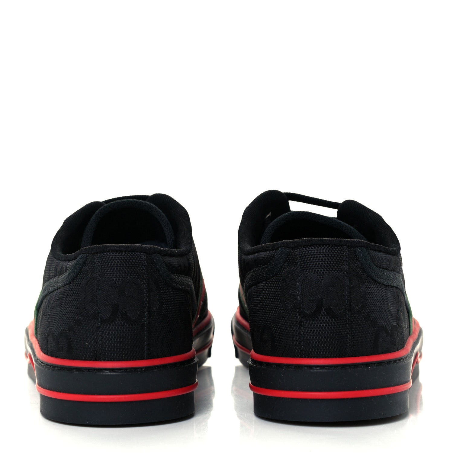 Gucci Econyl Nylon Web Monogram Off The Grid Mens 1977 Tennis Sneakers 10 Black 6 of 9